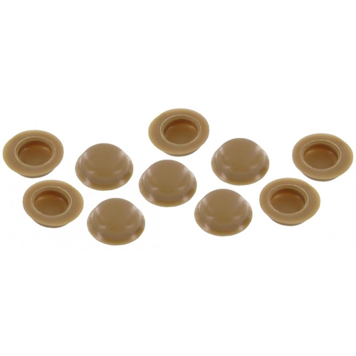 Schroef afdekkapje bruin / beige 10 stuks