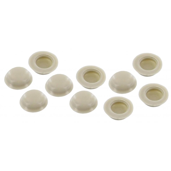 Schroef afdekkapje zilver beige 10 stuks